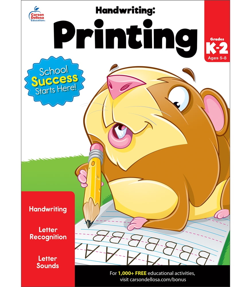 Carson Dellosa Handwriting Printing Workbook—Kindergarten2nd Grade