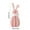 Pink, variant on Sruoe Yellow DIY Wooden Easter Bunny Figurine, 3D Assembly Rabbit with White Feather Trim, Easter Decorations for Home Tabletop Ornament Spring Farmhouse Gift for Kids Craft