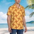 thumbnail image 3 of Pofeuu Peanuts6 Print Hawaiian Shirt for Men Sleeves Casual Button Down Summer Beach Dress Shirts T-Shirts,XX-Large, 3 of 7