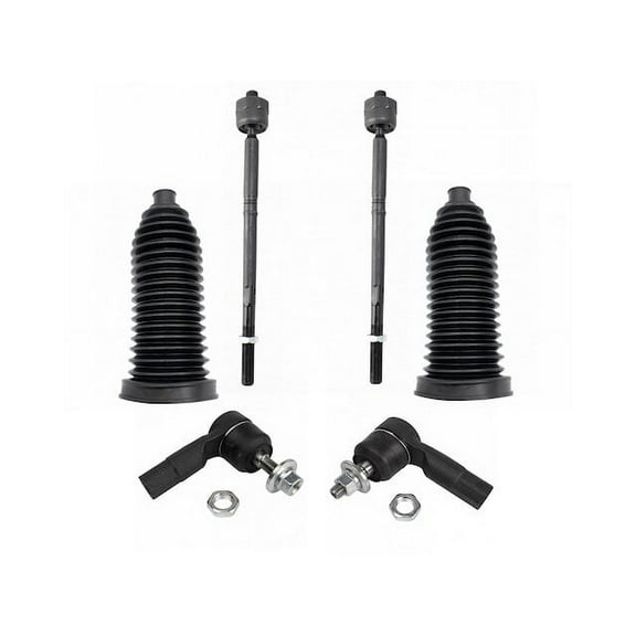 Tie Rod End and Steering Bellows Kit 6 Piece - Compatible with 2014 - 2018 Jeep Cherokee 2015 2016 2017
