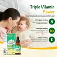 thumbnail image 3 of Kiddivit Baby Vitamin A&D Liquid Drops With Vitamin E - 60 Daily Servings, 2 FL OZ (60 mL) - Dropper Included, Glass Bottle - Sugar Free, Gluten Free, Vegetarian Friendly, 3 of 8