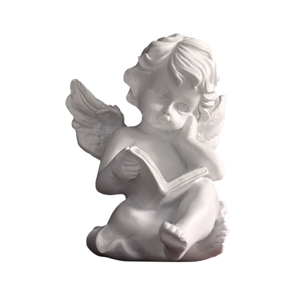 Cute Little Angel Statue Elegant Home Desktop Ornament for Indoor Outdoor Garden Idea