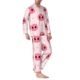 thumbnail image 2 of Balery Pig Noses Pattern Pajama Sets for Men Long Sleeve 2 Piece Sleepwear Loungewear Sets Soft PJ's with Pockets Long Sleeve Comfy Pj Sets-Medium, 2 of 7