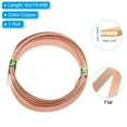 thumbnail image 2 of Uxcell Flat Copper Wire, 2 Rolls 32Gauge/0.2x12mm 3m/9.84ft Flat Craft Wire, Copper, 2 of 5