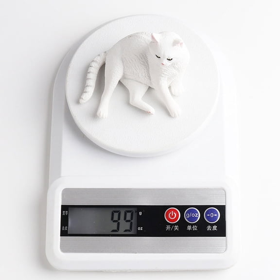 ibasenice Decorative White Cat Statue for Garden Decoration and Outdoor Use