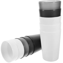 MERRYHAPY 10Pcs Modern Design Plastic Bathroom Cups for Daily Use and Home Decorating 4.5x3x3in