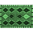 thumbnail image 1 of Ahgly Company Indoor Rectangle Abstract Emerald Green Modern Area Rugs, 2' x 5', 1 of 4