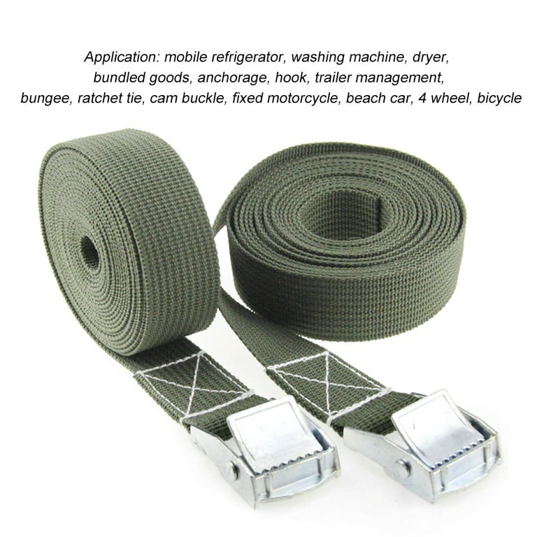 3/5M*25mm Car Tension Rope Tie Down Strap Strong Ratchet Belt