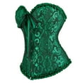 thumbnail image 3 of Hpapadks Waist Trainer Cincher for Women Vintage Floral Embroidery Patterns Bustier Bodysuit Lace Up Boned Corset Belt Halloween Green, 3 of 6