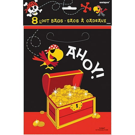 Pirate Party Favor Bags, 8 Count