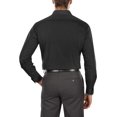 thumbnail image 2 of Van Heusen Men's Dress Shirt Fitted Poplin Solid 17.5" Neck 32"-33" Sleeve Black, 2 of 5