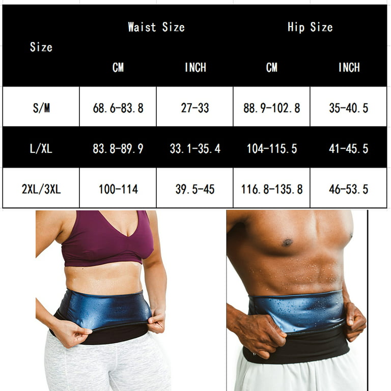 Men Women Sweat Waist Trainer Body Shaper Sauna Belt Neoprene-Free Slimming  Hot Girdle Shapewear