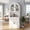 White-75inch, variant on 75" Tall Arched Storage Cabinet with Drawer, Farmhouse Kitchen Pantry with Charging Station, Microwave Stand and Adjustable Shelf, Coffee Bar Liquor Cabinet for Dining Room, Oak