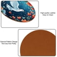 thumbnail image 5 of Peace Dove Set of 6 Round Microfiber Leather Coasters, 11x11 cm/4.3x4.3 in, Drink Coasters for Home and Office, and Water Absorbent Cup Coasters, 5 of 6