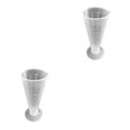 thumbnail image 4 of Bewildely Transparent PP Measuring Cup Laboratory Cone Bottle Equipment Mixing Shaped Measurement Washable Sugar 100ml Seasoning Transparente 12.5 cm 2Conjunto, 4 of 6