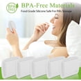 thumbnail image 5 of 2 Pieces Pill Organizer Reusable Pocket Pill Case Portable Open Pill Pouch Silicone Small Pill Box Pill Container Pill Holder Pill Bags Organizing Medication, Vitamins, and Tablets for Travel (White), 5 of 5