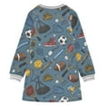 thumbnail image 6 of Girls' long-sleeved dress Fitness Equipment and Balls Girls' A-line dress with ribbed cuffs Soft and comfortable, 6 of 6