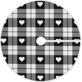 thumbnail image 1 of FMSHPON Hearts On Scottish Cage Xmas Christmas Tree Skirt Stand Mat for Holiday Party Decoration Indoor Outdoor 48 inches, 1 of 6