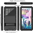 thumbnail image 2 of for Samsung Galaxy S22 Ultra case (6.8 Inch) Metal Hard  2022 Phone Case para Screw Built-in Screen Lens Protection Military Grade [Note The Fingerprints Don't Work] Black, 2 of 6