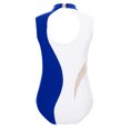 thumbnail image 2 of Doomiva Kids Girls Sparkle Sleeveless Color Block Gymnastics Leotard Ballet Skating Jumpsuit Bodysuit Activewear A Blue 14, 2 of 6