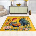 thumbnail image 5 of Ryvnso Rooster Flower Area Rug Floor Mats Non-Slip Home Carpet 80 x 58 inch, 5 of 7