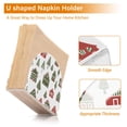 thumbnail image 5 of Yayeee Napkin Holder for Table Kitchen Paper Tissue Organization, Green Christmas House, 5 of 8