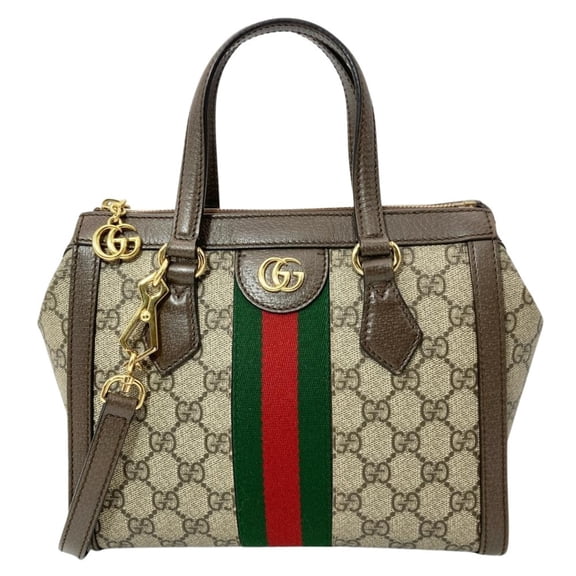 Pre-Owned Gucci Ophidia Small Tote Bag, GG Supreme Canvas, 547551, Beige, Women's
