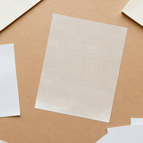 OUNONA White Flexible Plastic Mesh Sheets for Embroidery, Cross , and Crafting Supplies