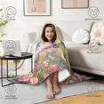 thumbnail image 4 of Colorful Butterfly Wearable Blanket Hoodies for Women Men Adults Butterfly Lovers Soft Cozy Rose Butterflies Hooded Blankets for Home Camping Decor Birthday Gifts 60X80 Inch, 4 of 5