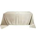 thumbnail image 2 of Your Chair Covers - 90 x 156 Inch Rectangular Velvet Tablecloth Ivory, 2 of 3