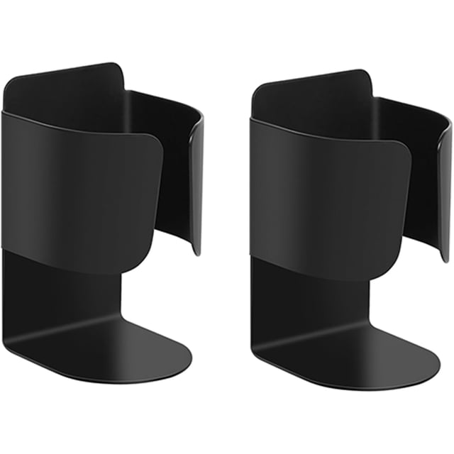 Electric Toothbrush Holder, 304 Stainless Steel Wall Mounted Self Adhesive Storage Organizer Stand Rack for Electric Toothbrush, Toothpaste, Facial Cleanser (Black 2 Pack)