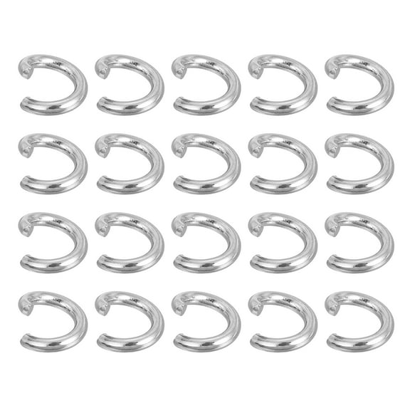 Uxcell 100Pcs Open Jump Rings, 8mm 316 Stainless Steel O Rings, Split Rings Circle Clasp Connecting Ring, Silver