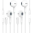 thumbnail image 2 of PYYNA-2 Pack USB C Headphone for Samsung S23 FE S22 S21 S20 A53 A54 Wired Earbuds in-Ear Type C Earphone with Microphone Volume Control Bass Stereo Fits Most Android., 2 of 4