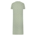 thumbnail image 6 of Fartey Women's Polka Dots Zipper Front Robes Loose Casual Short Sleeve Nightgown Soft Comfy Long Loungewear with Pockets Khaki L, 6 of 8