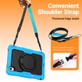 thumbnail image 4 of for Samsung Galaxy Tab S11 Case 11 inch, 360 Rotating Shockproof Cover with Stand, Handle, Shoulder Strap (SM-X730/X736B), Sky Blue, 4 of 7