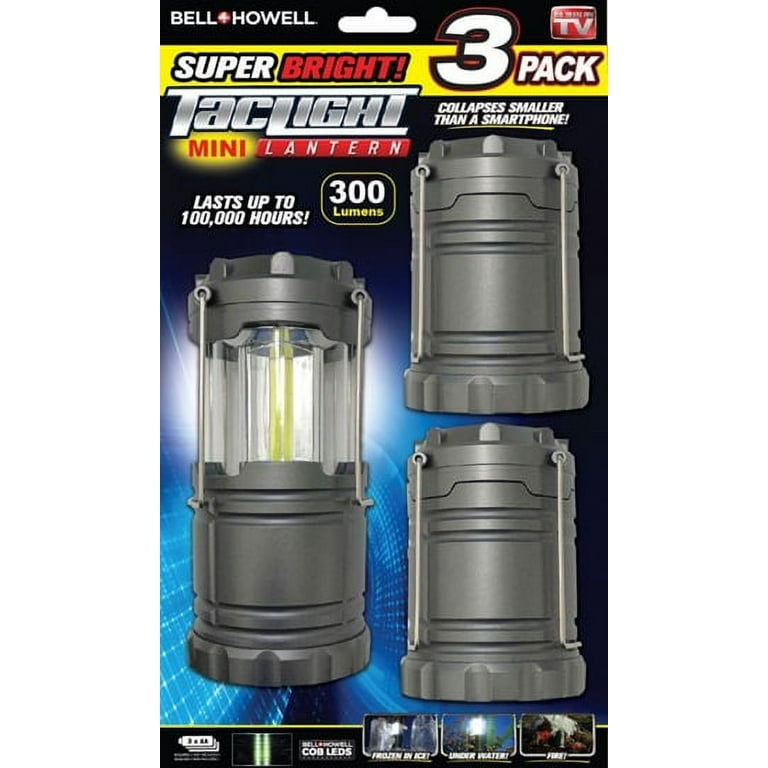 Taclight 3 Pk LED Lantern Lights - Bright Battery Powered Camping Lantern / Camping Lights for Tent, Portable Long Lasting Small Emergency Lights