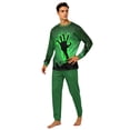 thumbnail image 2 of Racifhz Matching Family PJs Halloween Sleepwear Set Soft Long Sleeve Top and Pants Skeleton Print Loungewear Cozy Holiday Gift Set for Autumn Fall Festive Nightwear, Men Size:XXXL, 2 of 6