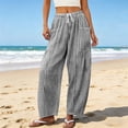 thumbnail image 3 of UOCUFY Womens Wide Leg Pajamas Pants Fall Gingham Casual Lounge Sweatpants | Fall Outfits 2026,Wide Leg Elastic Waist Pants with Pockets Black,Size XL, 3 of 6