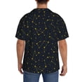 thumbnail image 3 of Pofeuu Constellation Print Mens Casual Short Sleeve Shirts Beach Summer Spread Collar Pocket Tops Men's Casual Short-sleeved Shirt-Small, 3 of 5