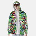 thumbnail image 3 of Picia Colorful Tie Dye Stained Glass Women's Men's UPF 50+ Sun Protection Hoodie Shirt Long Sleeve SPF Fishing Outdoor UV Hiking Lightweight Shirts-Large, 3 of 9