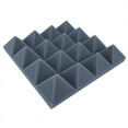 thumbnail image 7 of 24Pcs 25X25X5Cm Studio Acoustic Soundproof Foam Pyramid Noise Insulation Sound Absorption Treatment Panels Black+Gray,24 x Acoustic foam,Black&Gray, 7 of 7