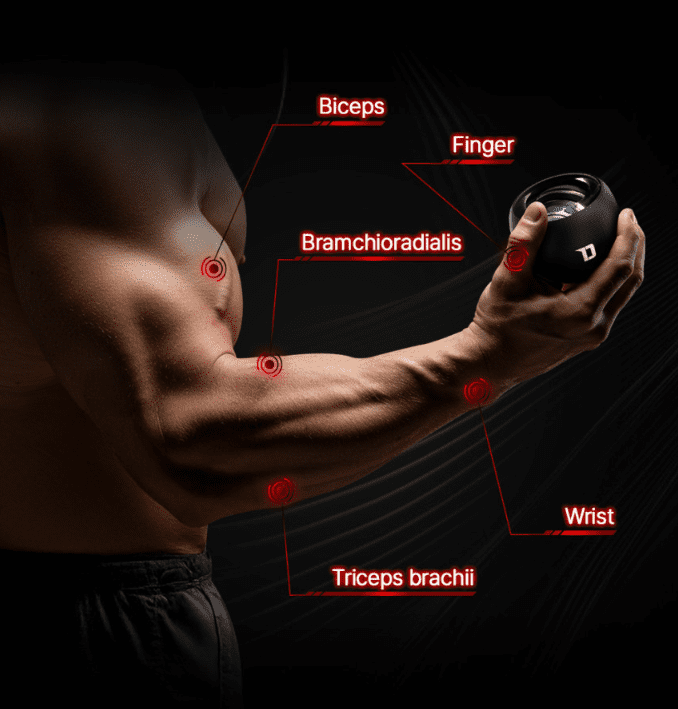 DeskRack Gyroscopic Power Ball for Wrist, Forearm, and Grip Strength Training