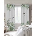 thumbnail image 3 of Leaf Bird Blackout Curtains 63 Inches Long for Bedroom, Sage Greeen Botanical Watercolor Animals Thermal Insulated Room Darkening Black Out Window Curtain Panels Grommet Drapes for Living Room, 3 of 8