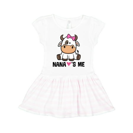 

Inktastic Nana Loves Me Girl Cow Gift Toddler Girl Dress