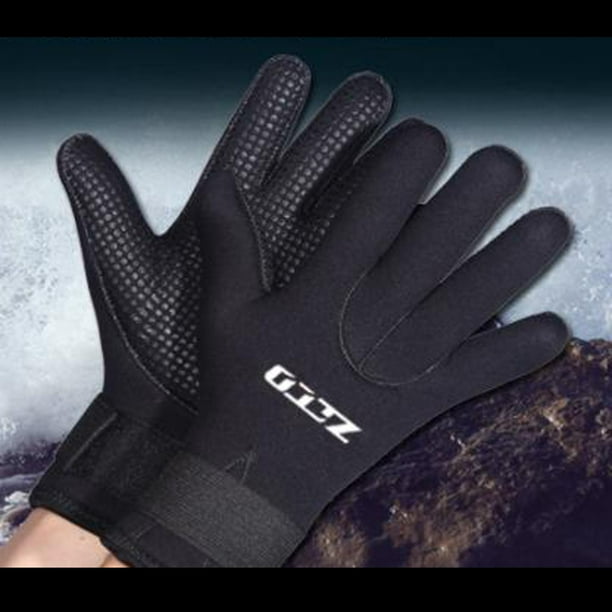 Guantes de agua, guantes de neopreno de cinco de 3 mm para buceo, esnórquel, XXL shamjiam Guantes de buceo