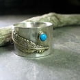 thumbnail image 2 of QQTDFG Vintage 925 Silver Turquoise Ring Women Man Wedding Party Gift Jewelry Size 6-10-#8-7, 2 of 4