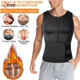 thumbnail image 3 of Qtree Men Body Shaper Waist Trainer Vest Slimming Sauna Sweat Jacket Compression Shapewear Fat Burner Workout Belly Trimmer Tops, 3 of 5