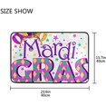 thumbnail image 7 of GZHJMY Mardi Gras Door Mats Non-Slip Washable Indoor Outdoor Entrance Welcome Floor Mat for Kitchen Bathroom Bedroom Home Decor, 23.6"x15.7", 7 of 7