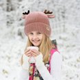 thumbnail image 2 of KPOPLK Toddler Boy Winter Beanie Baby Knit Hat Warm Girl Beanies Newborn Cute Hats for Kids(0-24 Months,Pink), 2 of 9