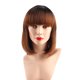 thumbnail image 2 of Pelucas Sint?ticas de Pelo Liso Degradado Corto Ombre para Mujer con Flequillo 30CM, Calor Sunnimix Pelucas sint?ticas de pelo corto, 2 of 8